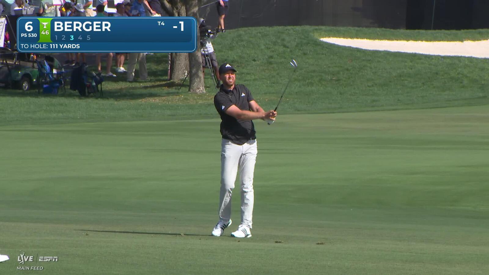 Daniel Berger hits 113-yard approach to 8 feet, sets up birdie on No. 6 at Arnold Palmer