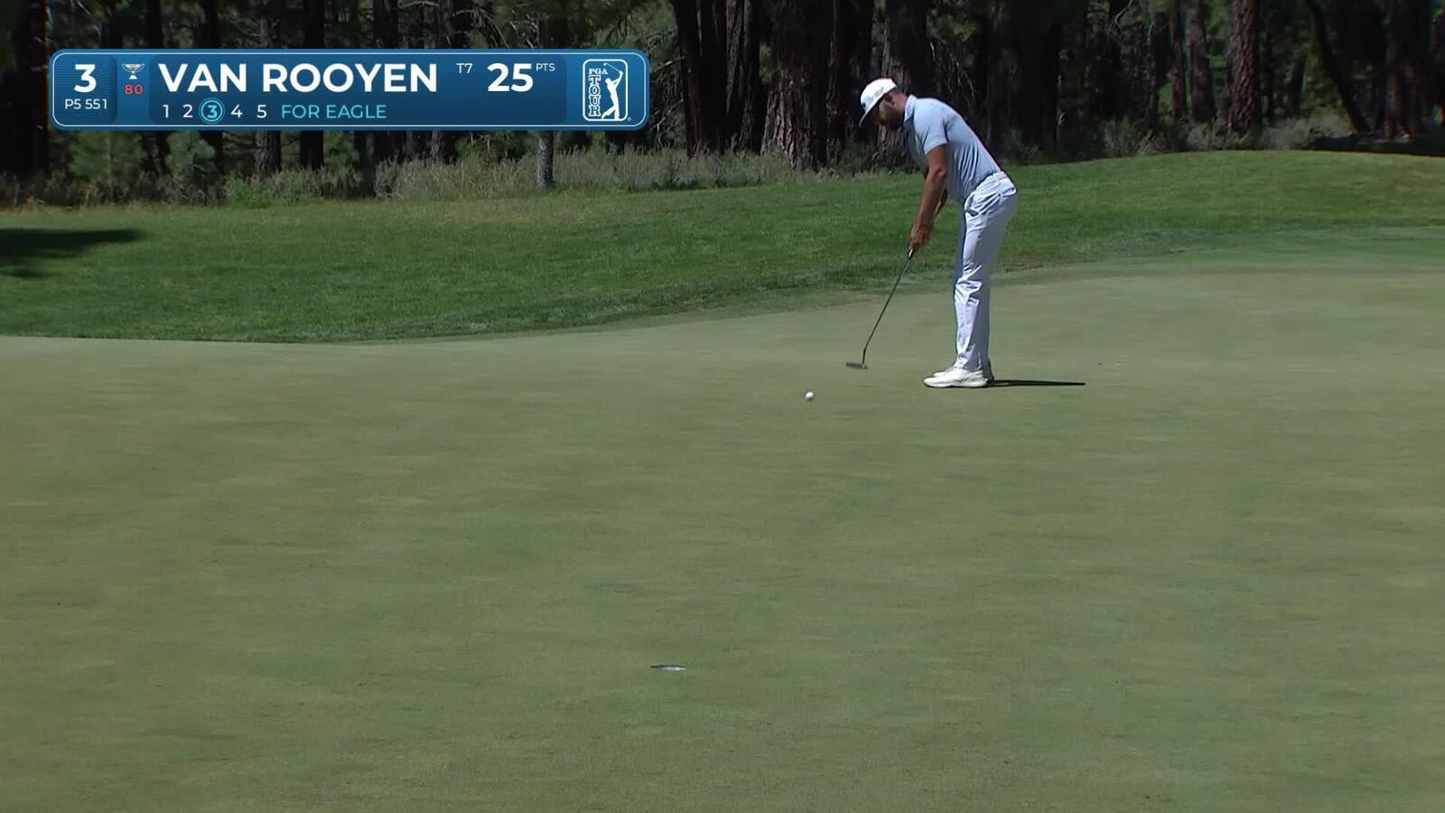 Erik van Rooyen makes eagle putt on No. 3 at Barracuda