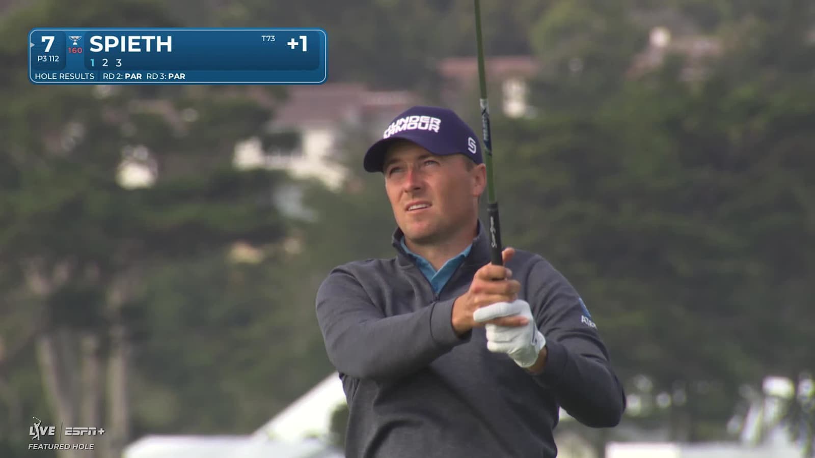 Jordan Spieth's nice tee shot leads to birdie at AT&T Pebble Beach