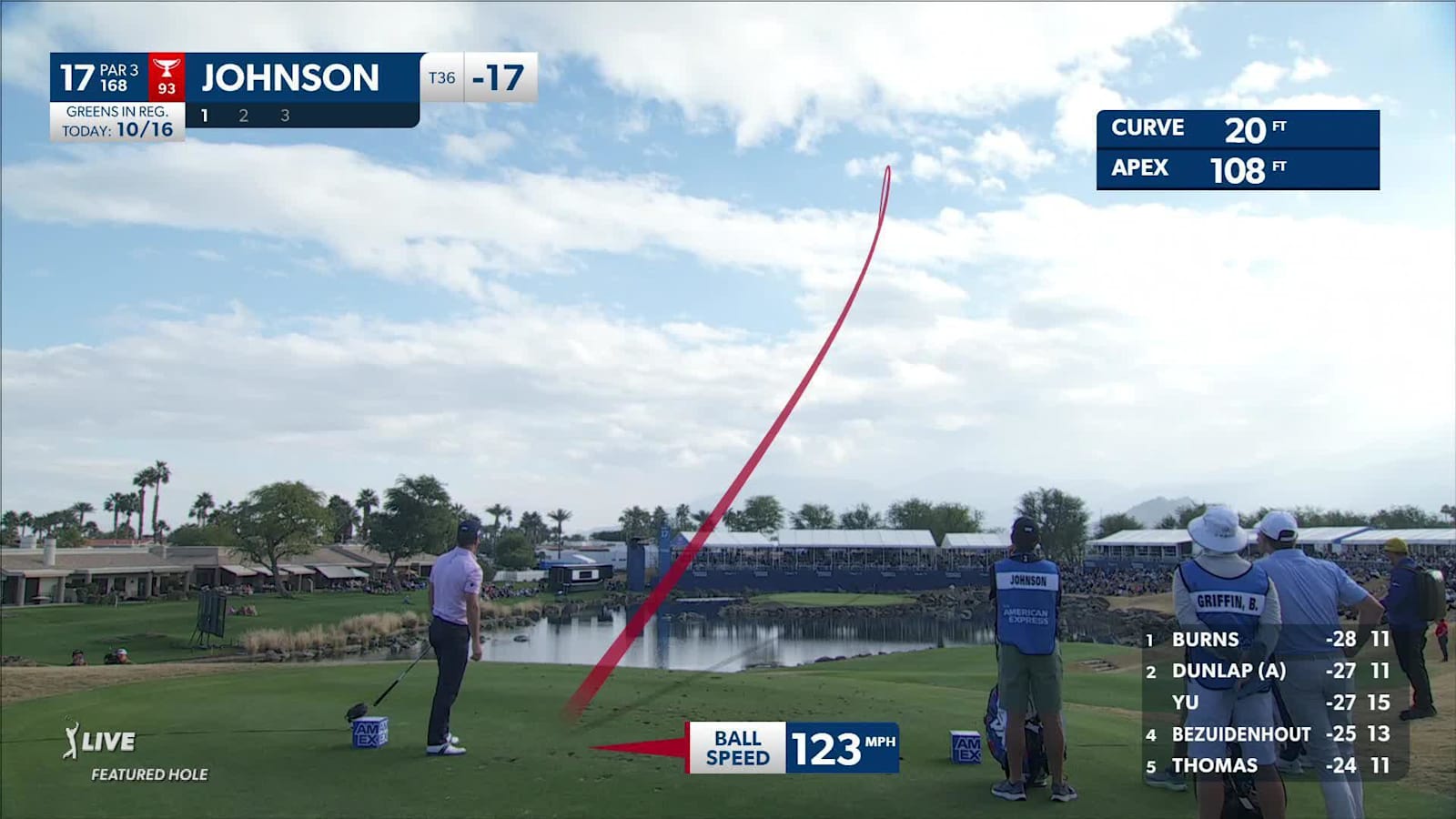 Zach Johnson sinks a 26-foot birdie putt at The American Express
