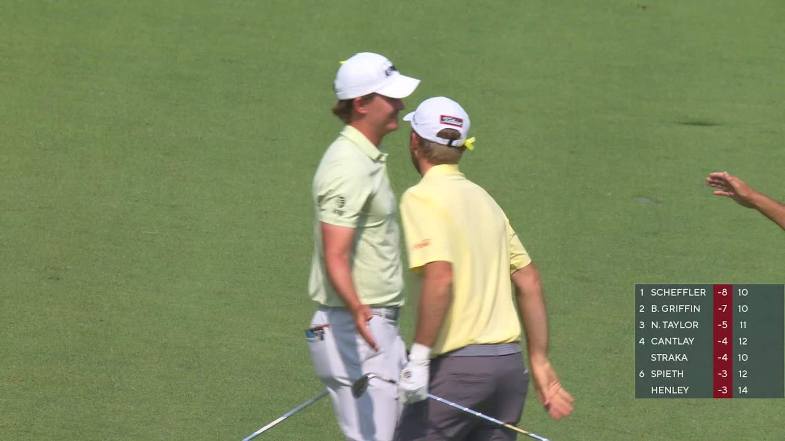 Maverick McNealy holes approach for eagle at the Memorial