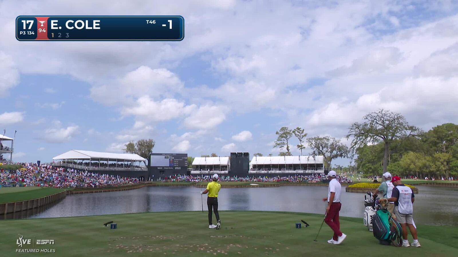 Eric Cole sinks 24-foot birdie putt on No. 17 at THE PLAYERS