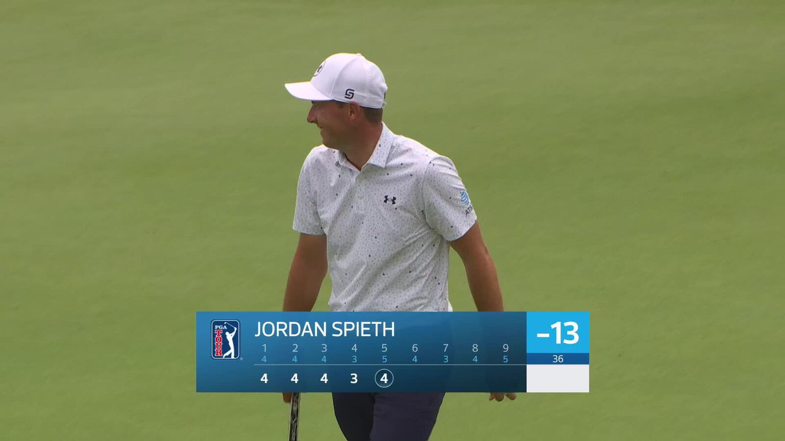 Jordan Spieth reaches par-5 No. 5 in two, makes birdie at THE CJ CUP
