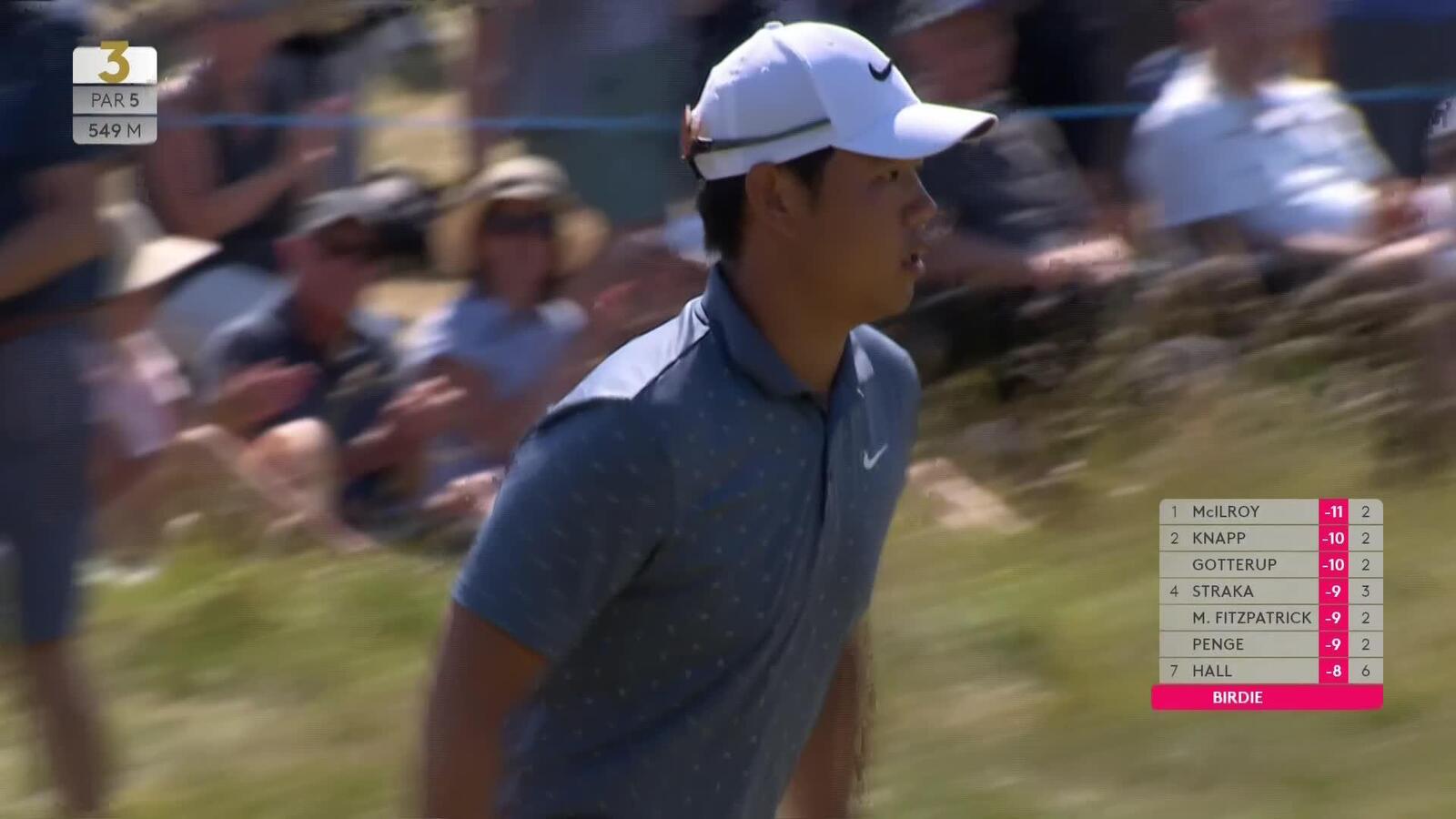 Tom Kim makes birdie on No. 3 at Genesis Scottish Open