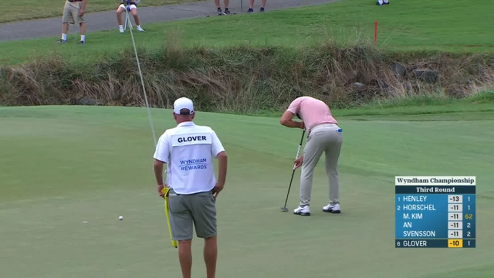 Lucas Glover makes birdie on No. 2 at Wyndham