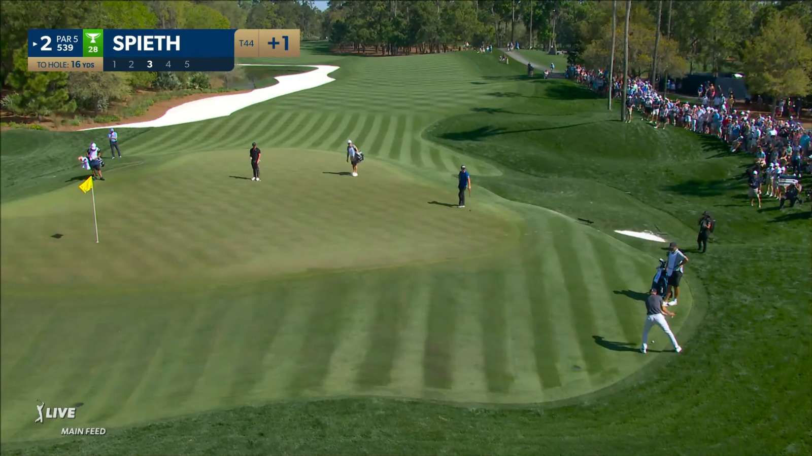 Jordan Spieth gets up-and-down from tricky stance at THE PLAYERS