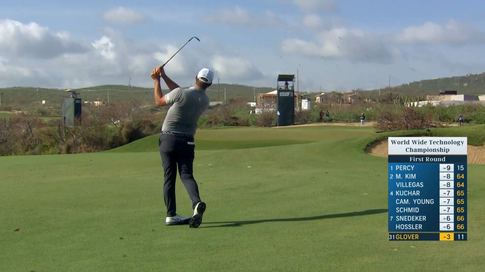 Lucas Glover sticks approach to set up birdie at World Wide Technology