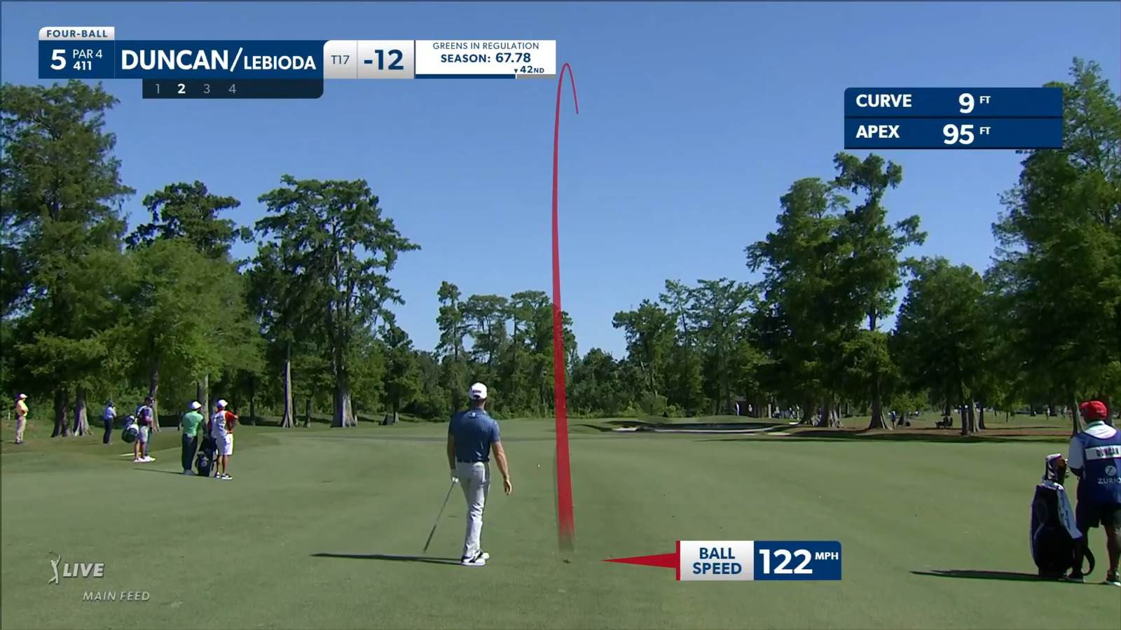 Tyler Duncan sticks approach to set up birdie at Zurich Classic