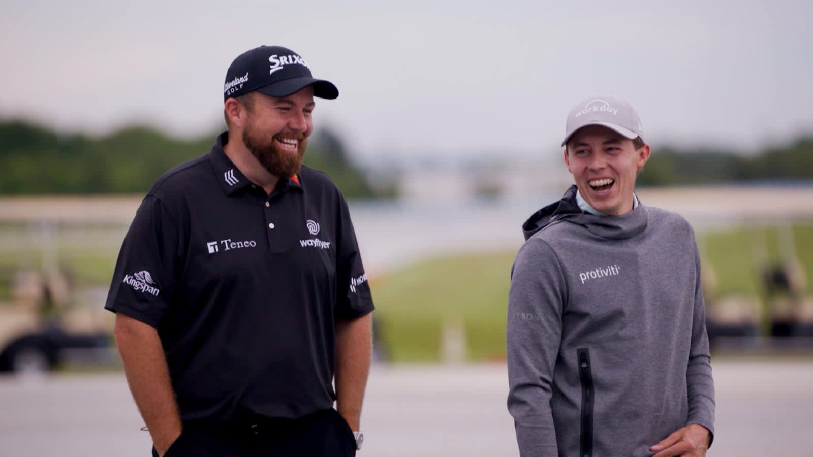 Matt Fitzpatrick and Shane Lowry race cars, compete in target challenge