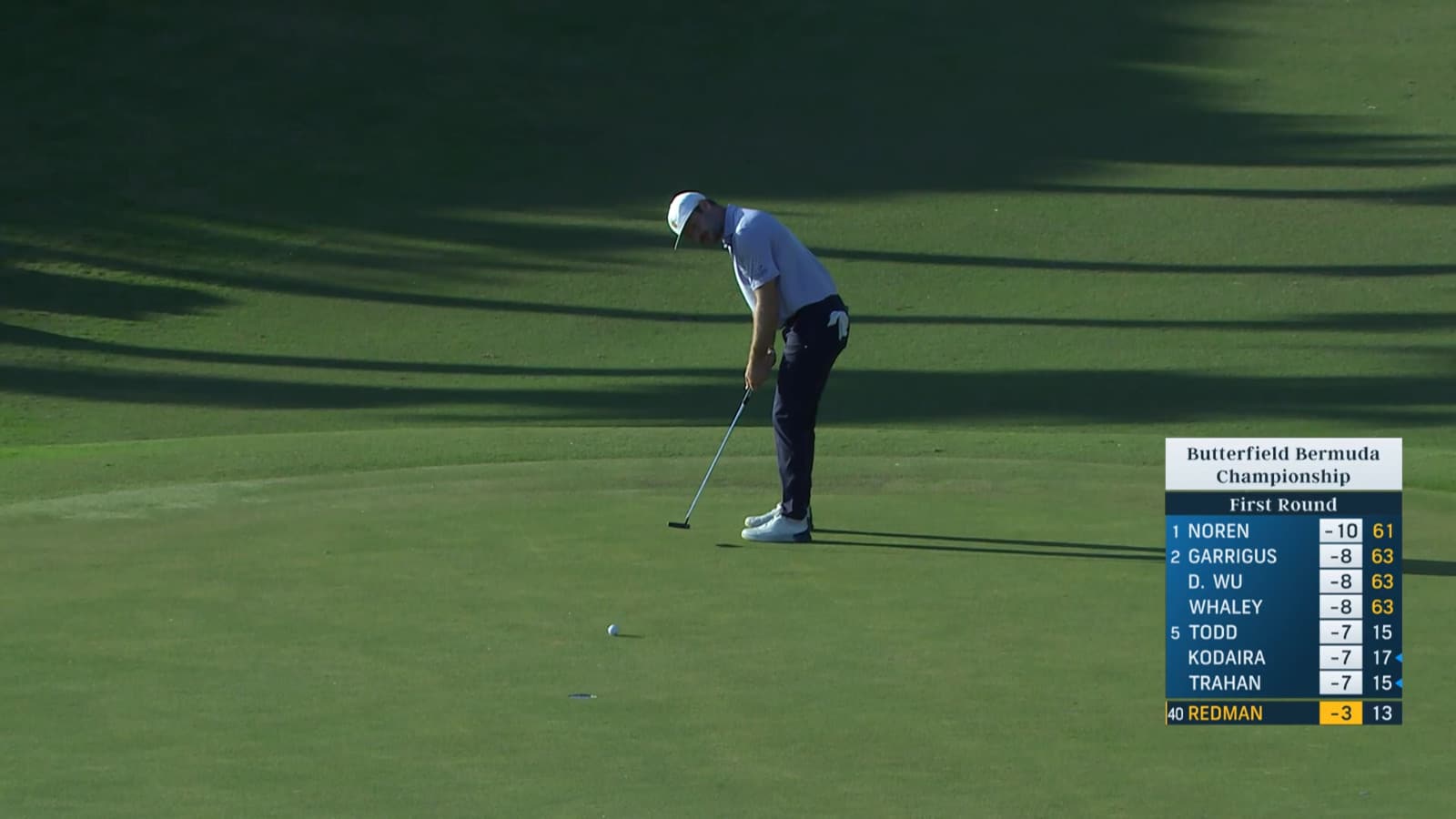 Doc Redman rolls in birdie putt at Butterfield Bermuda