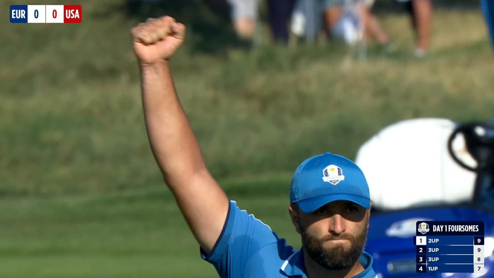 Jon Rahm saves par with unbelievable chip-in at the Ryder Cup