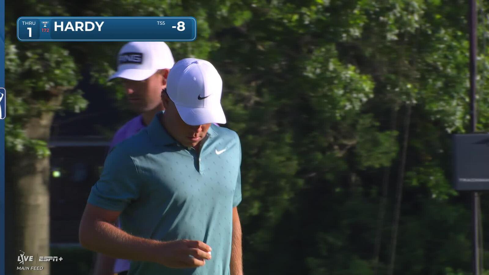 Nick Hardy makes birdie on No. 1 at Rocket Classic