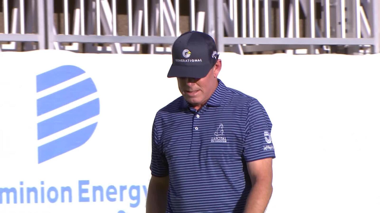 Justin Leonard makes birdie on No. 18 at Dominion Energy Charity Classic