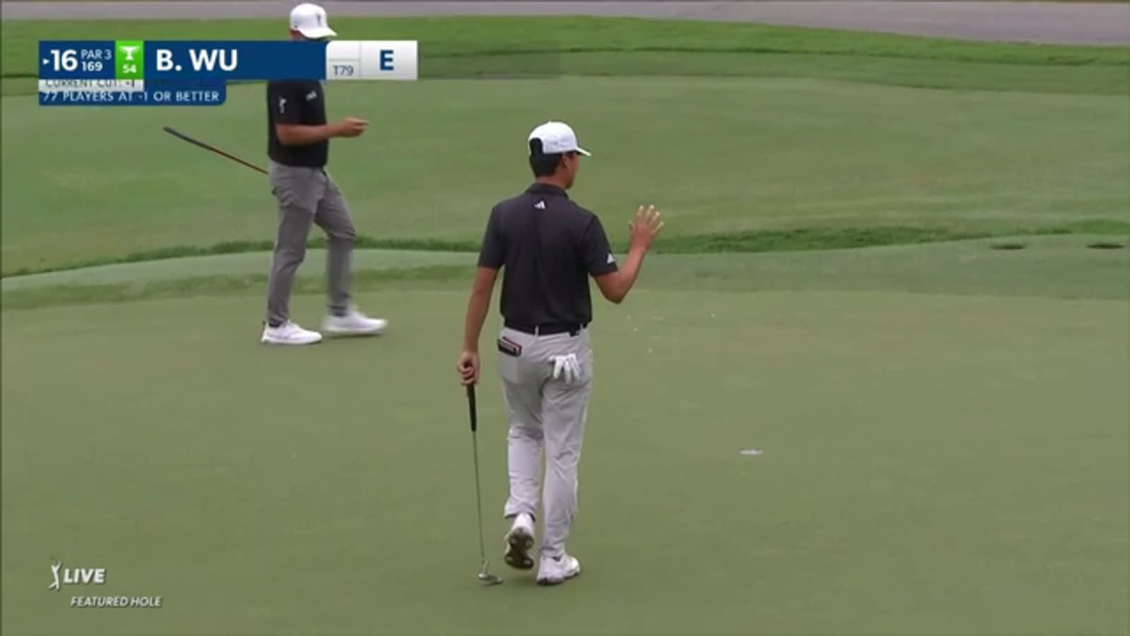 Brandon Wu goes back-to-back with birdie on No. 16 at Wyndham