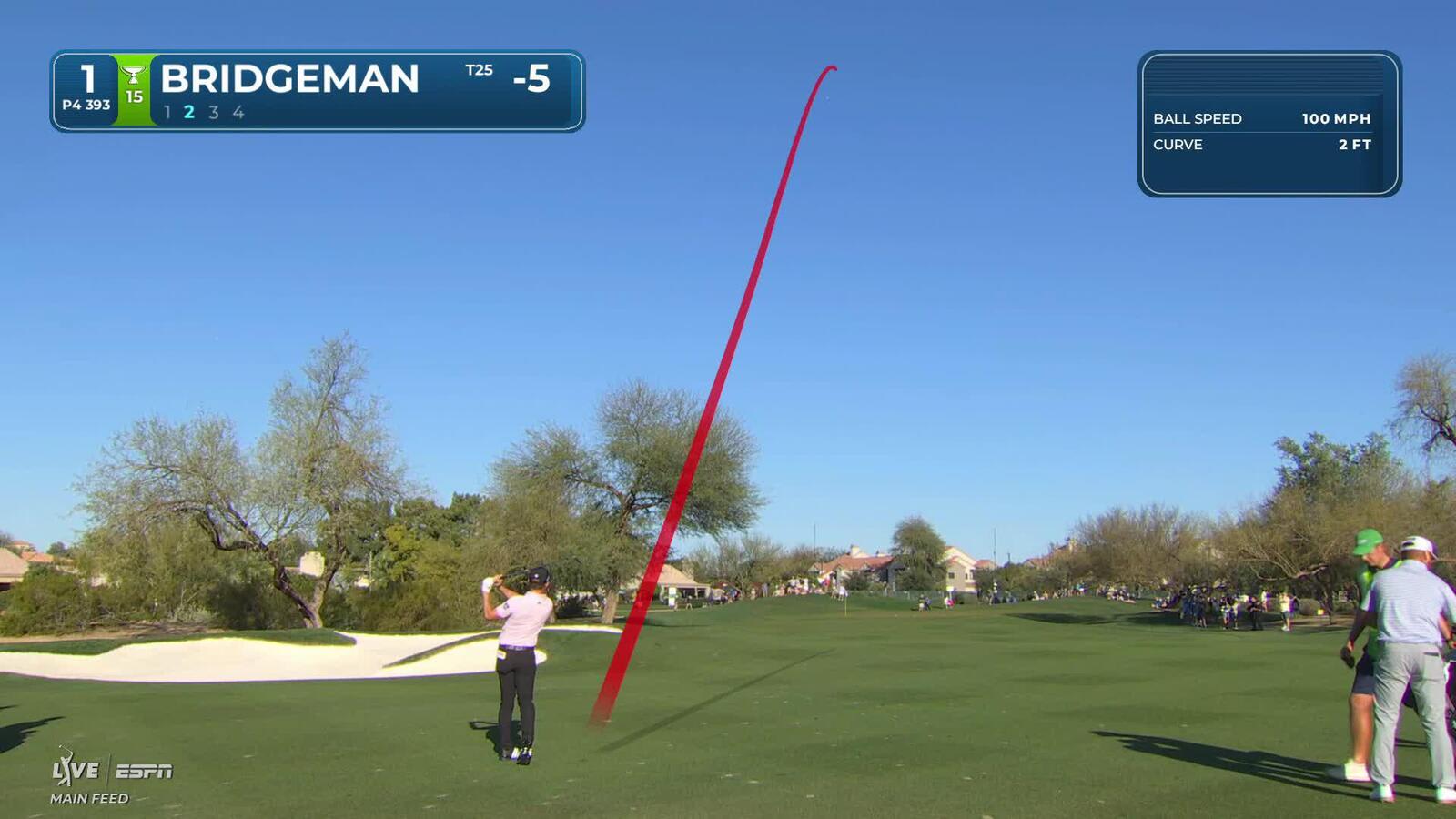 Jacob Bridgeman hits 144-yard approach to 16 feet, sets up birdie on No. 1 at WM Phoenix Open