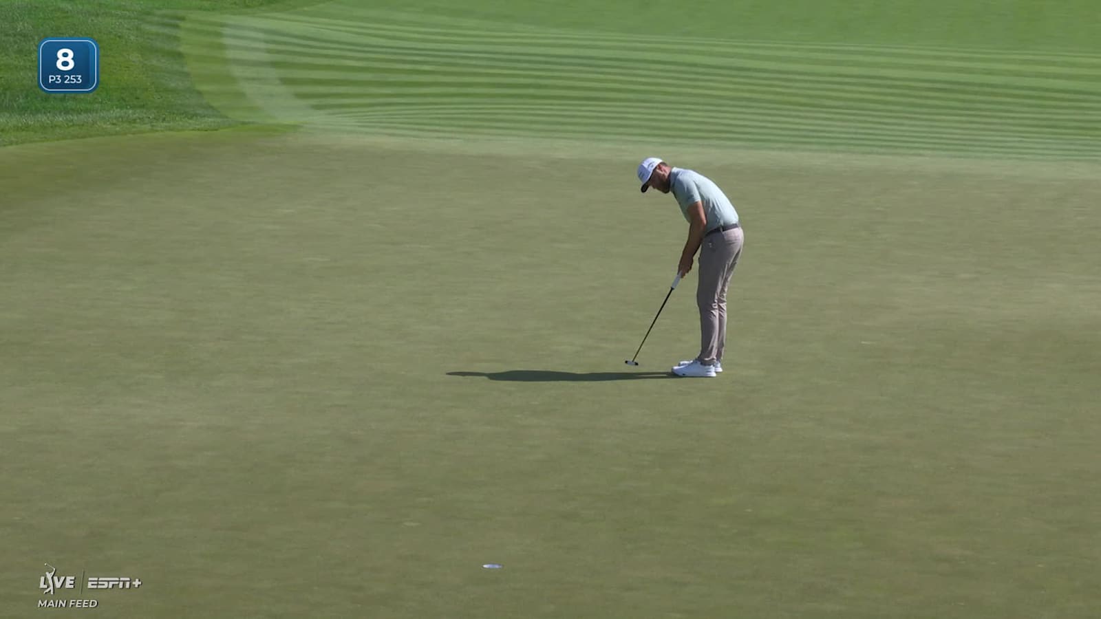Chris Kirk sinks a 23-foot birdie putt on No. 8 at Truist Championship