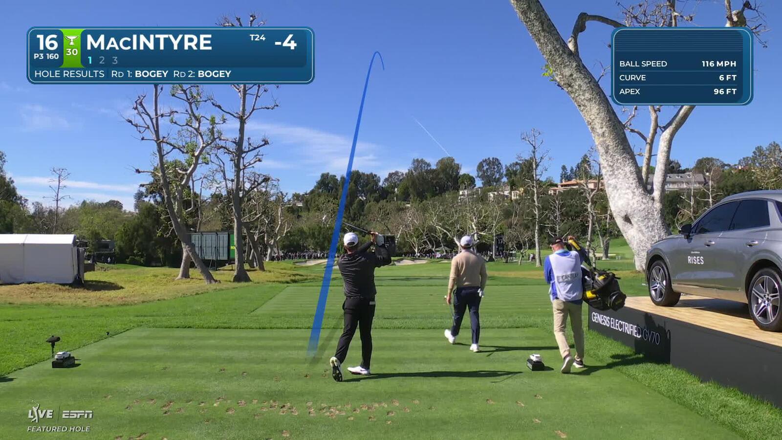 Robert MacIntyre sinks 19-foot birdie putt on No. 16 at The Genesis