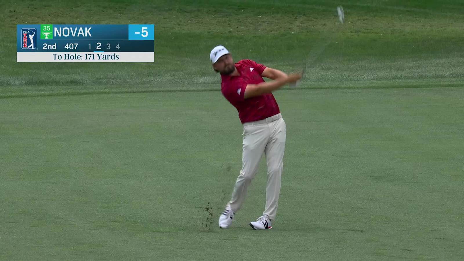 Andrew Novak's iron sets up birdie at Valspar