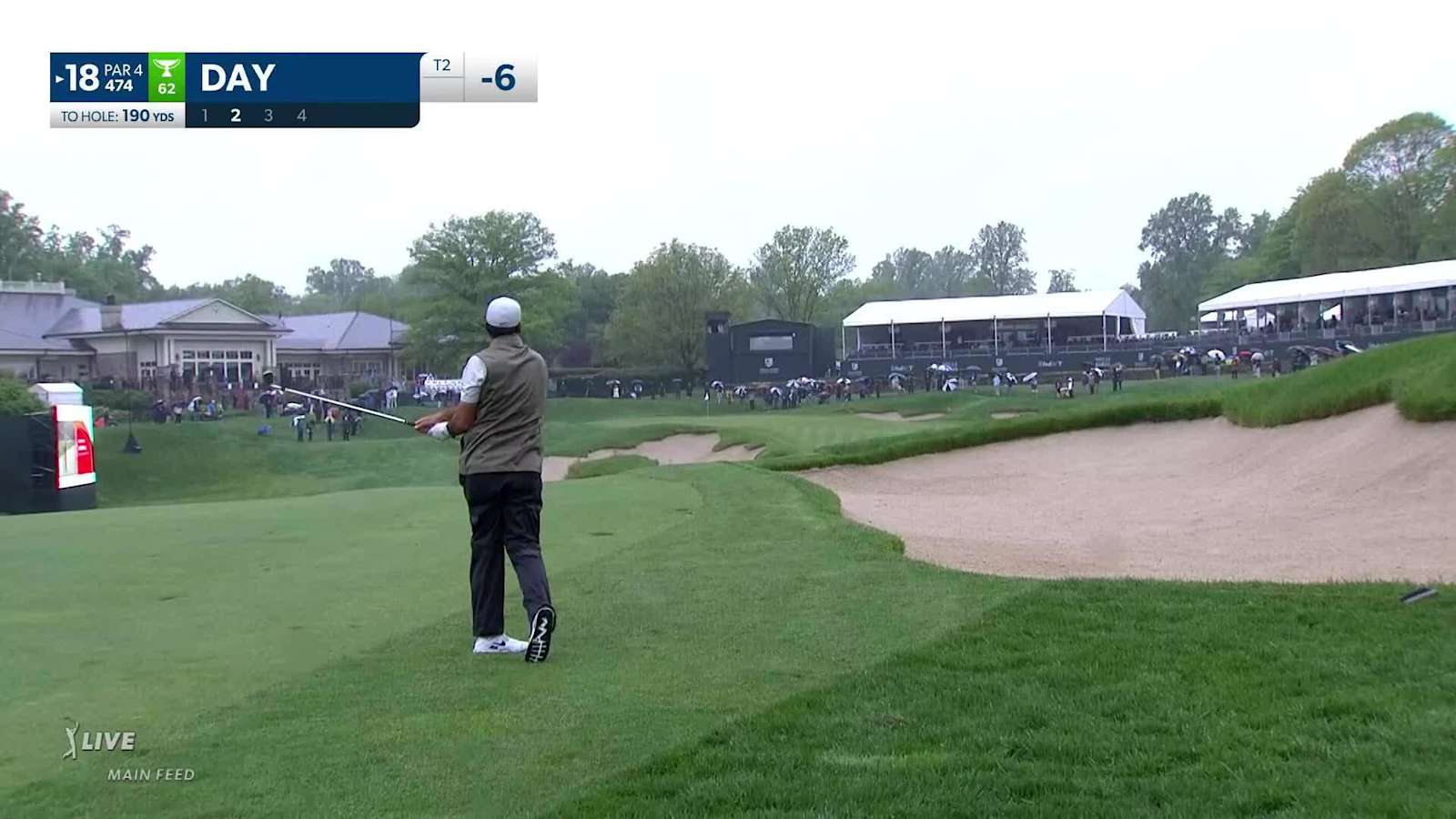 Jason Day's pin-hihg iron and birdie at Wells Fargo