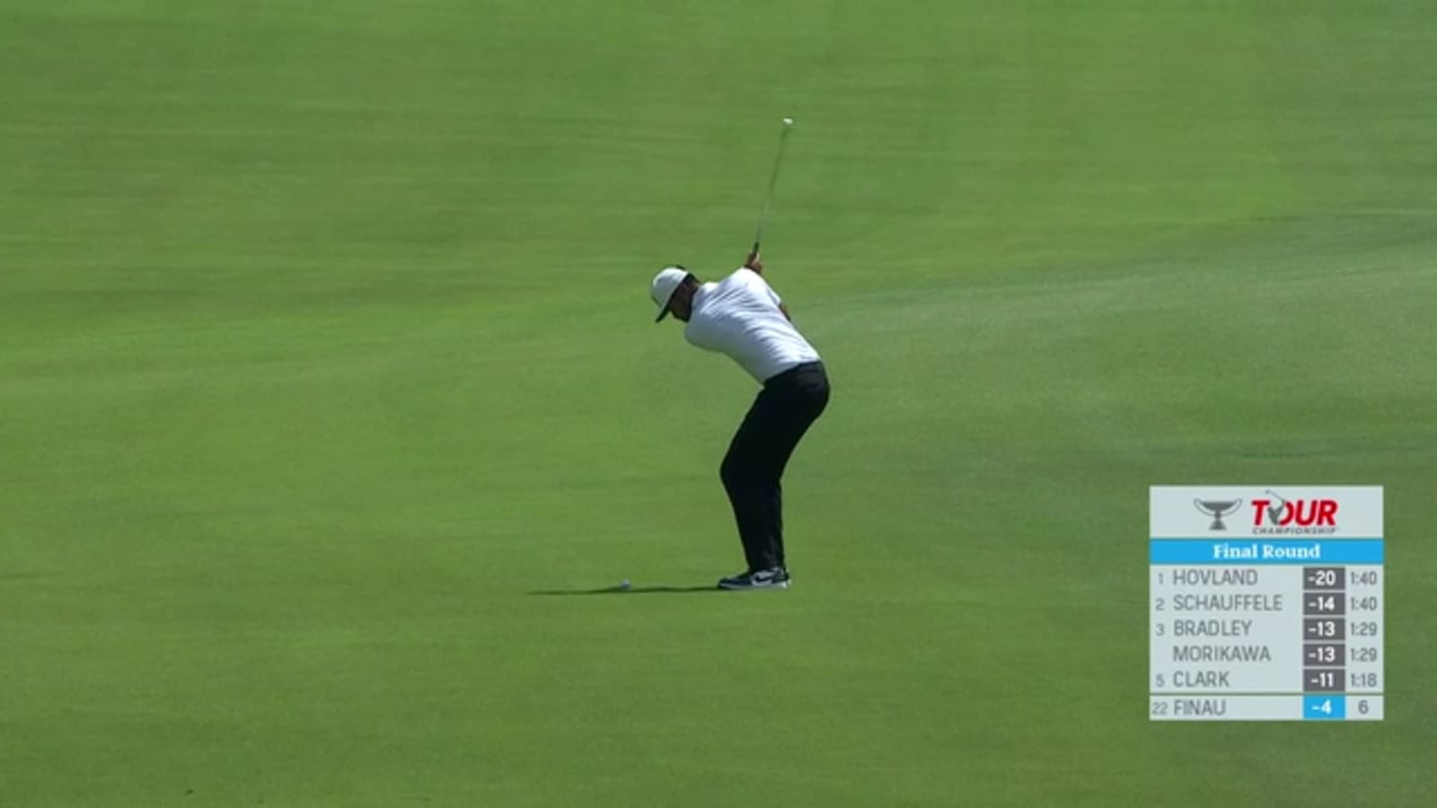 Tony Finau sticks approach close to set up birdie at TOUR Championship