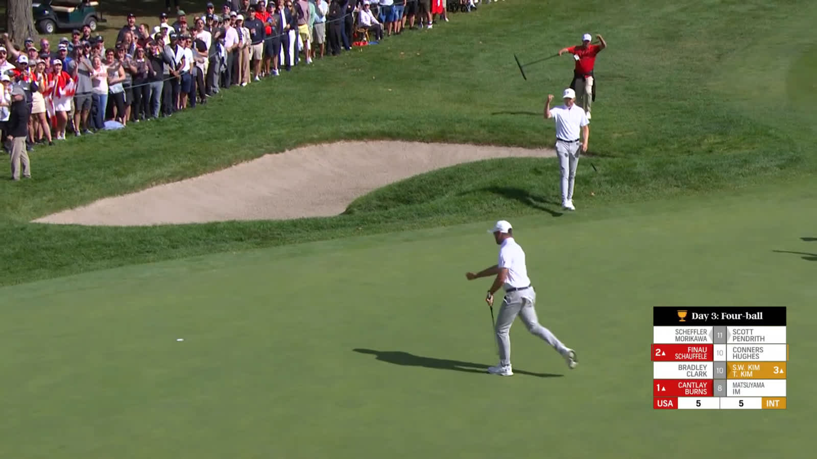 Corey Conners pours in 17-foot birdie putt at Presidents Cup