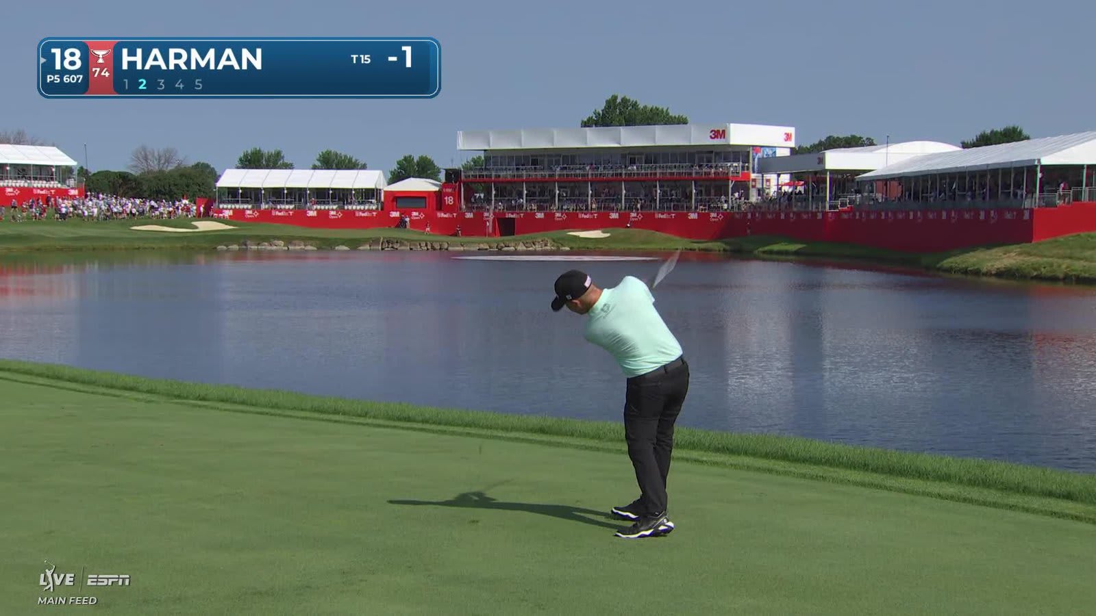 Brian Harman taps in for birdie on No. 18 at 3M Open