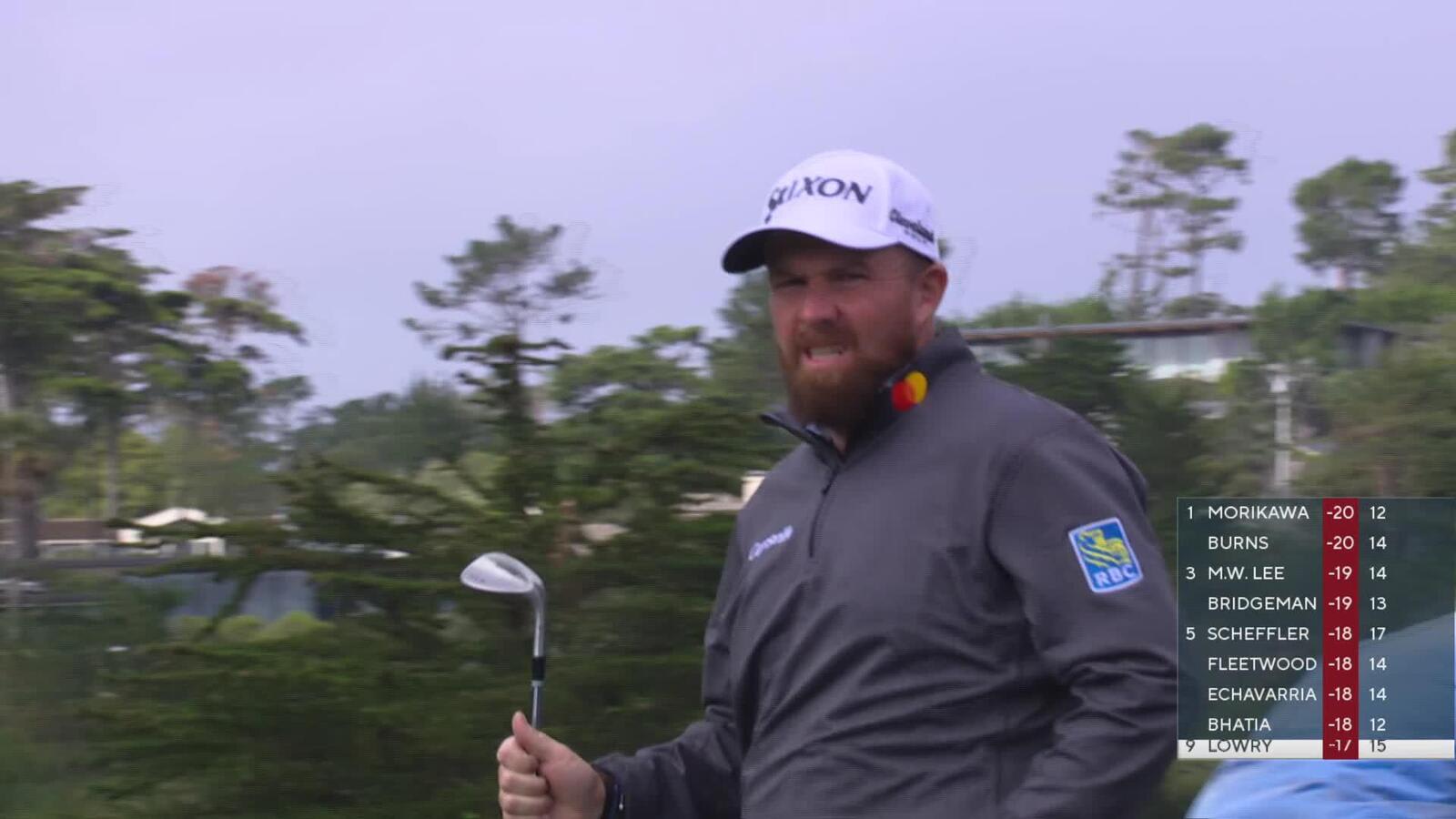 Shane Lowry hits 105-yard approach to 7 feet, sets up birdie on No. 16 at AT&T Pebble Beach