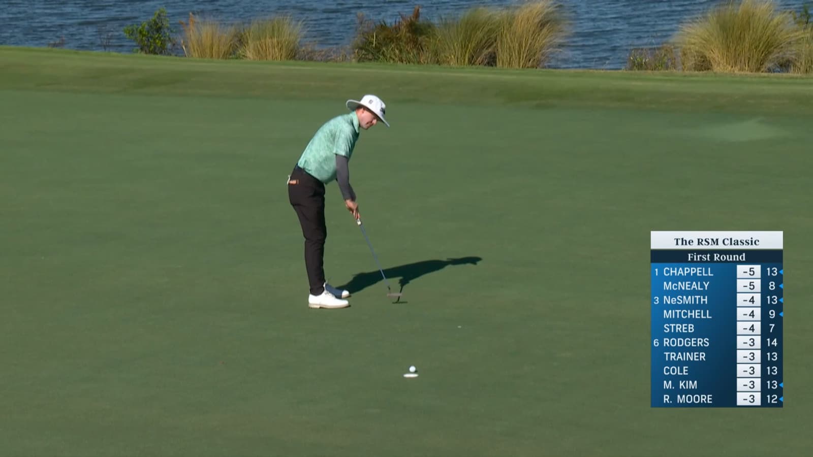 Joe Highsmith rolls in birdie putt at The RSM Classic