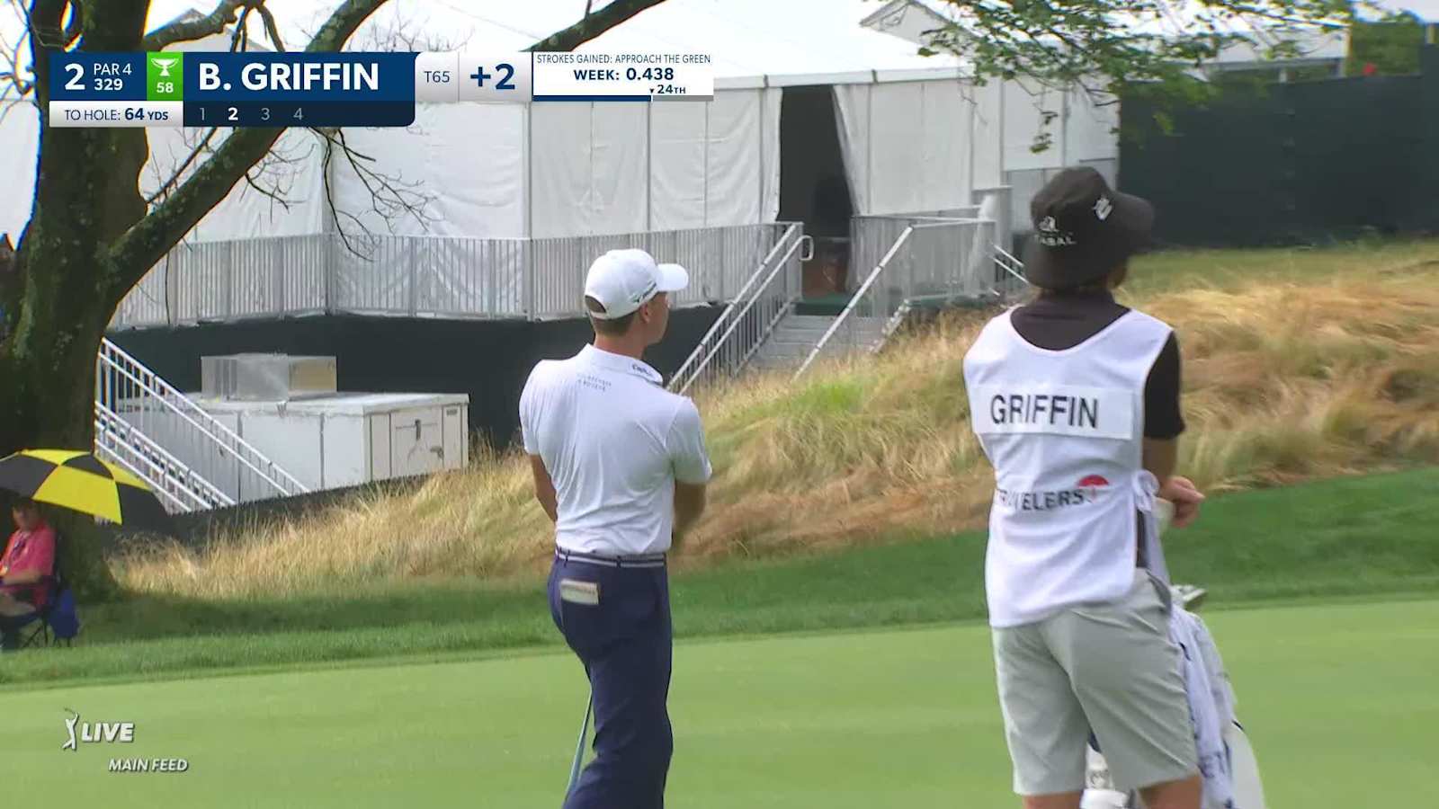 Ben Griffin hits it tight to set up birdie at Travelers