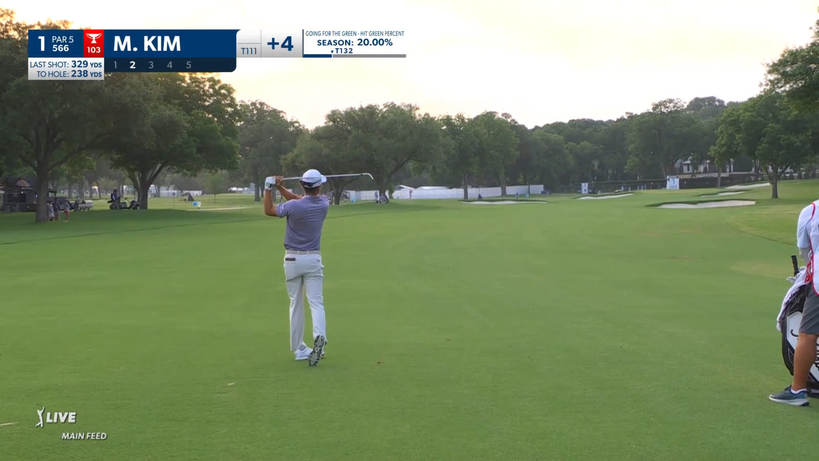Michael Kim reaches in two to set up birdie at Charles Schwab