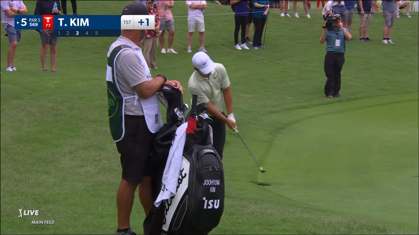 Tom Kim chips it close to set up birdie at CJ CUP Byron Nelson