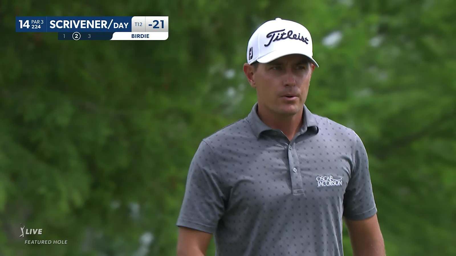 Jason Day/Jason Scrivener drains a 27-foot birdie putt at Zurich Classic