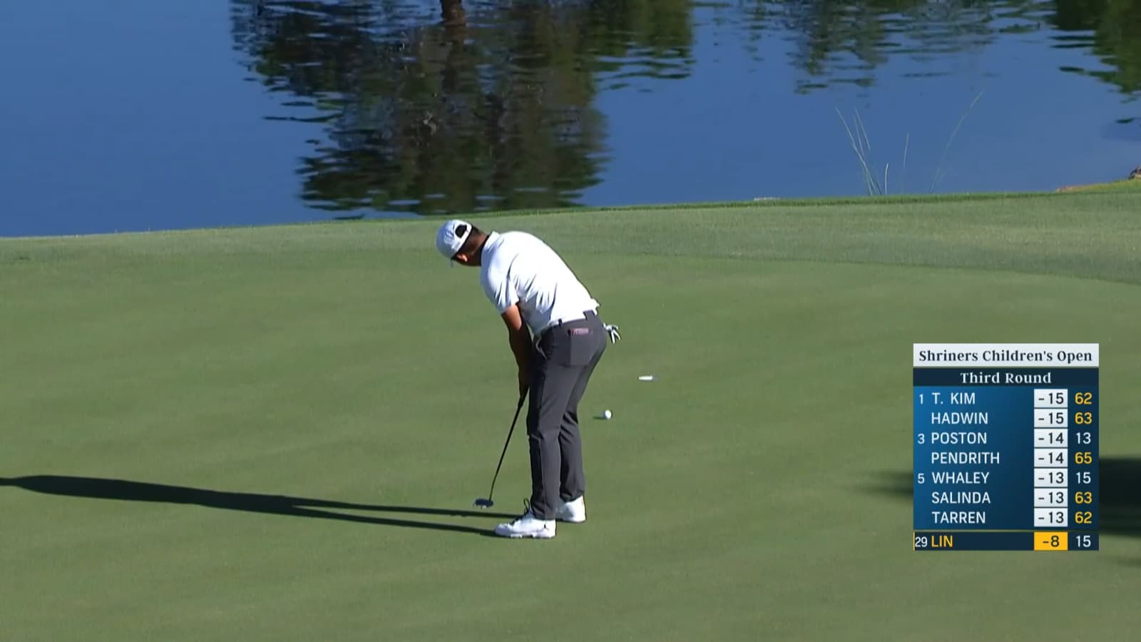 Yuxin Lin holes 14-footer for eagle at Shriners Children's Open