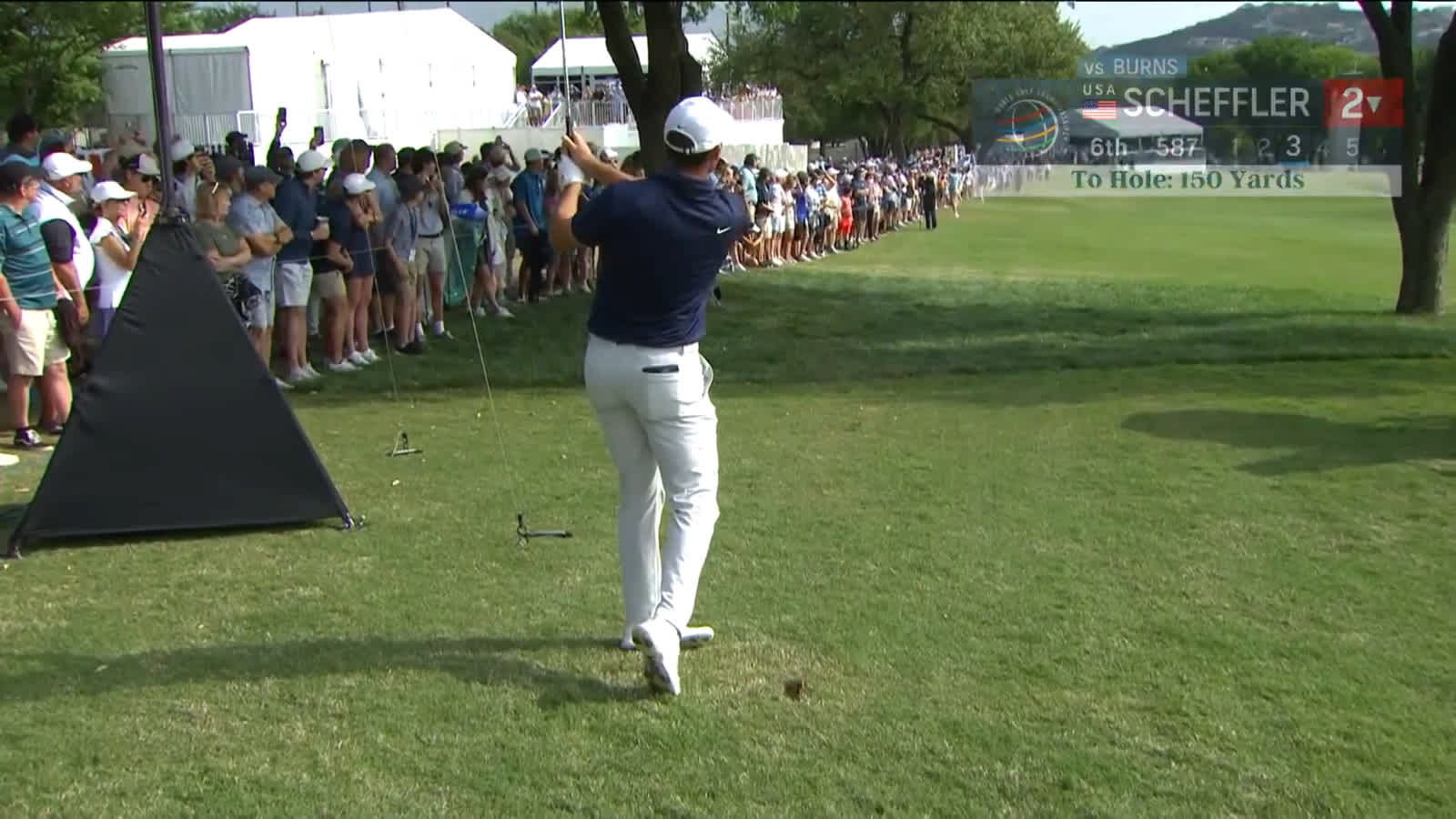 Scottie Scheffler dials in approach to set up birdie and get to 1-down at WGC-Dell Match Play