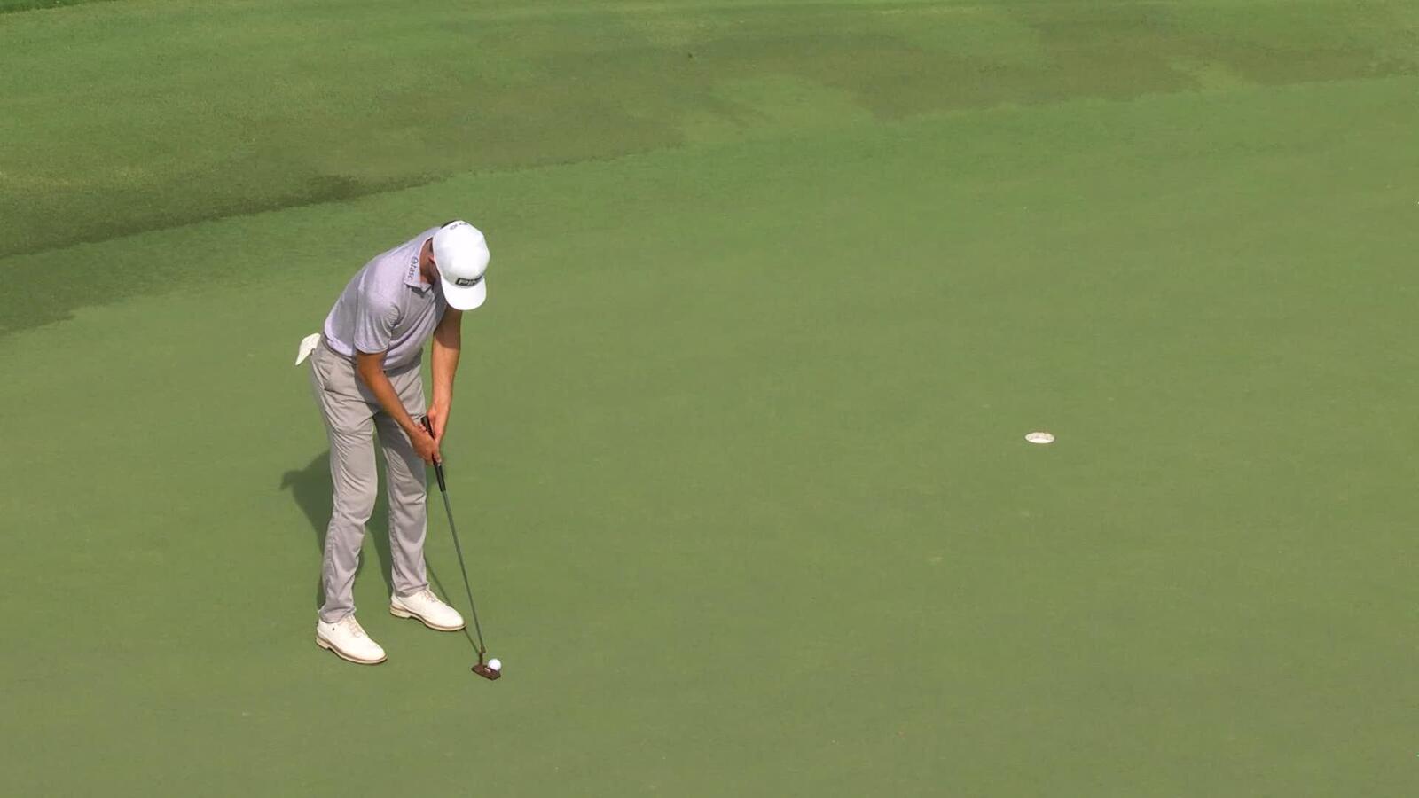 Alex Smalley makes birdie on No. 17 at Wyndham