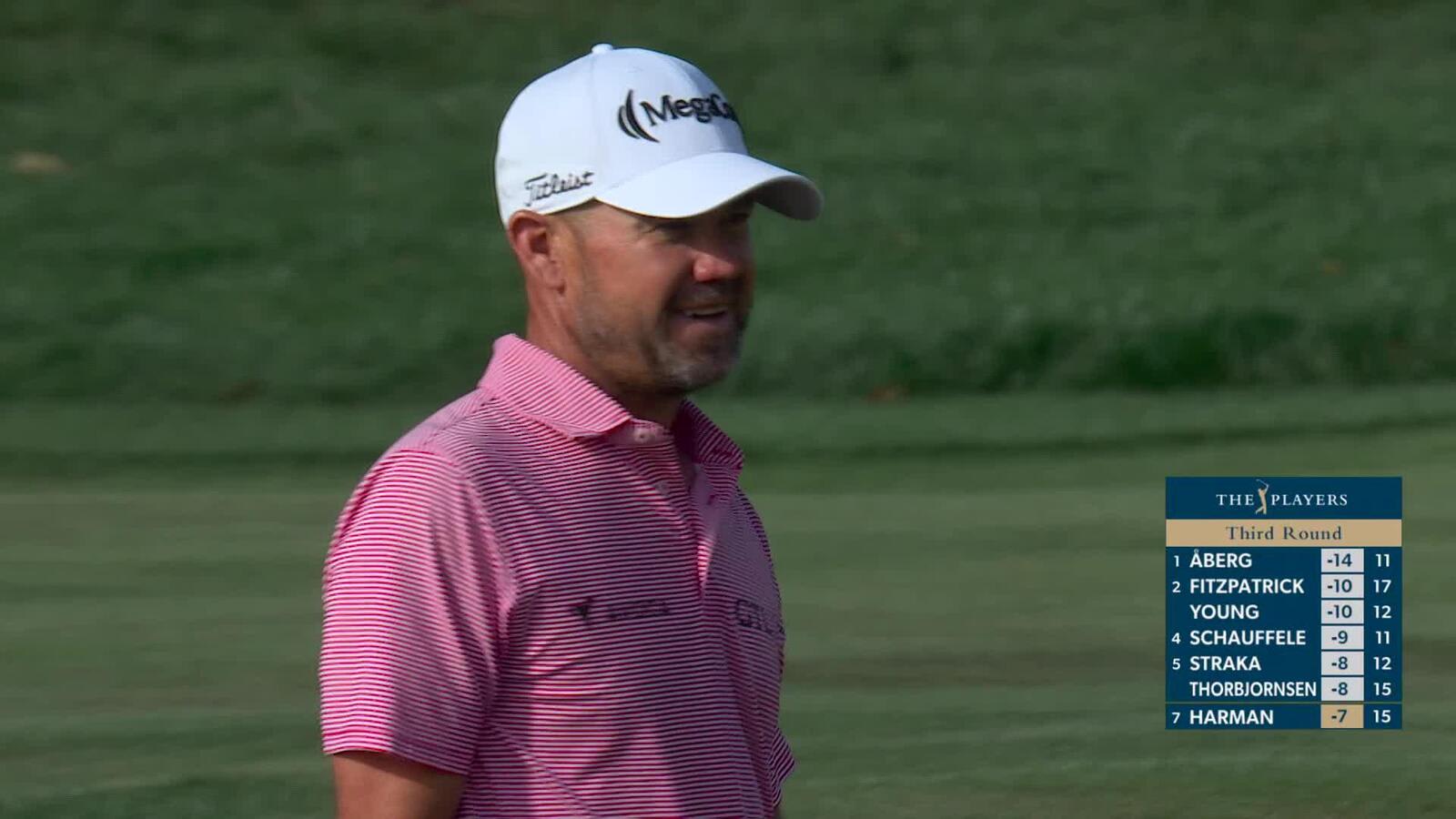 Brian Harman makes 4-inch birdie putt on No. 16 at THE PLAYERS