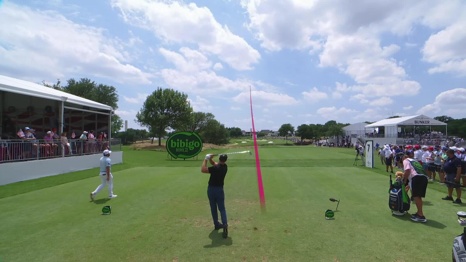 Wyndham Clark hits tee shot to 6 feet, sets up birdie on No. 7 at THE CJ CUP