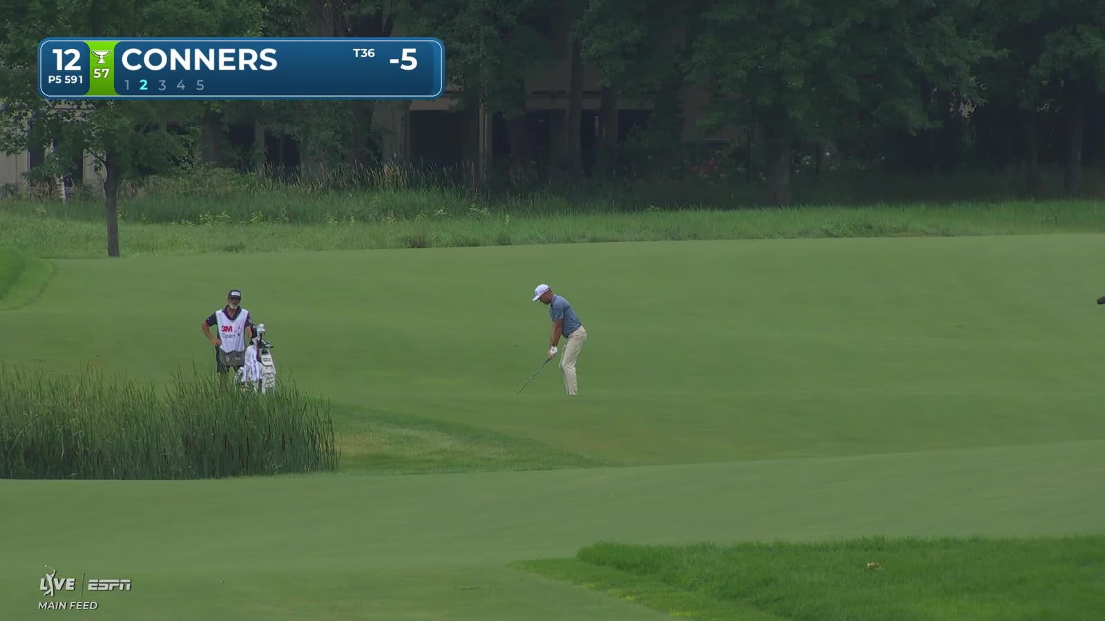 Corey Conners sinks 3-foot birdie putt on No. 12 at 3M Open