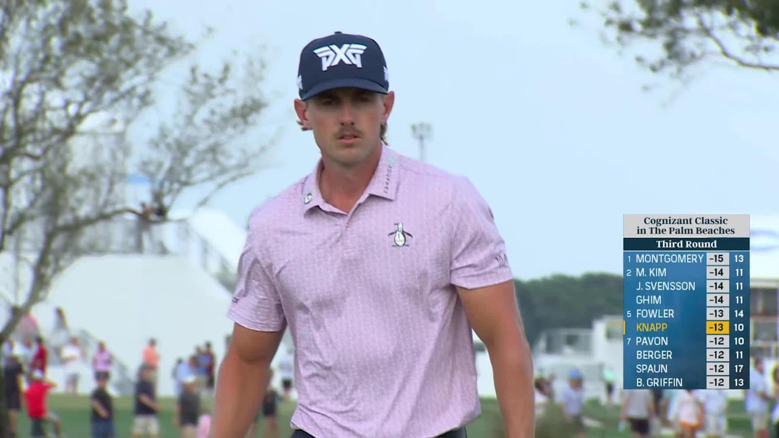 Jake Knapp pours in 24-footer for birdie at Cognizant Classic