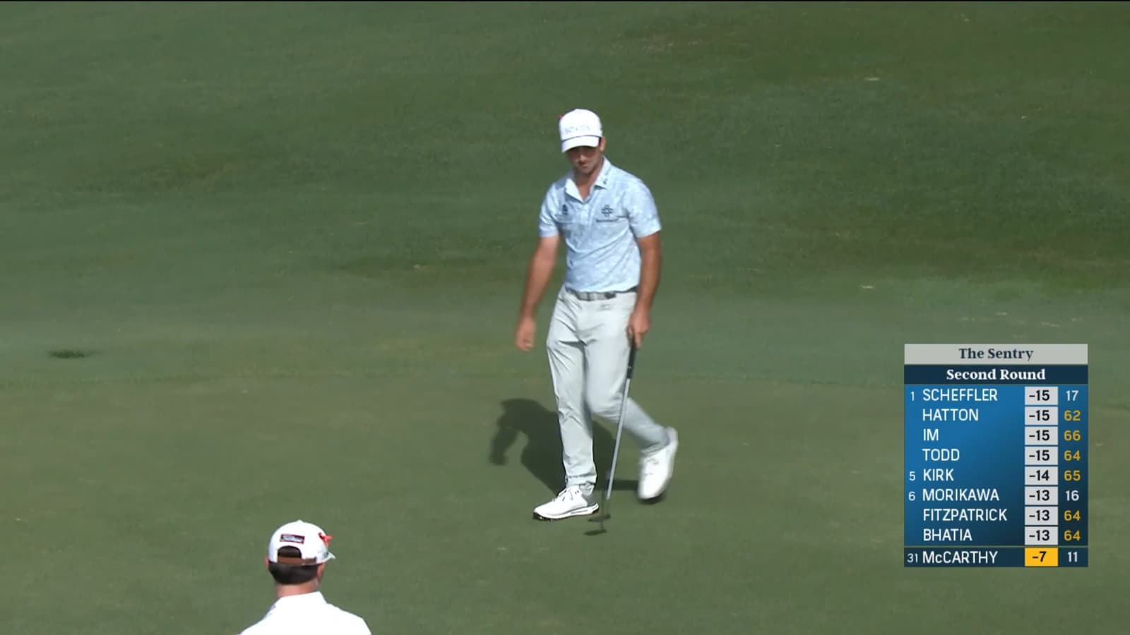 Denny McCarthy makes 19 foot putt for birdie at Sentry