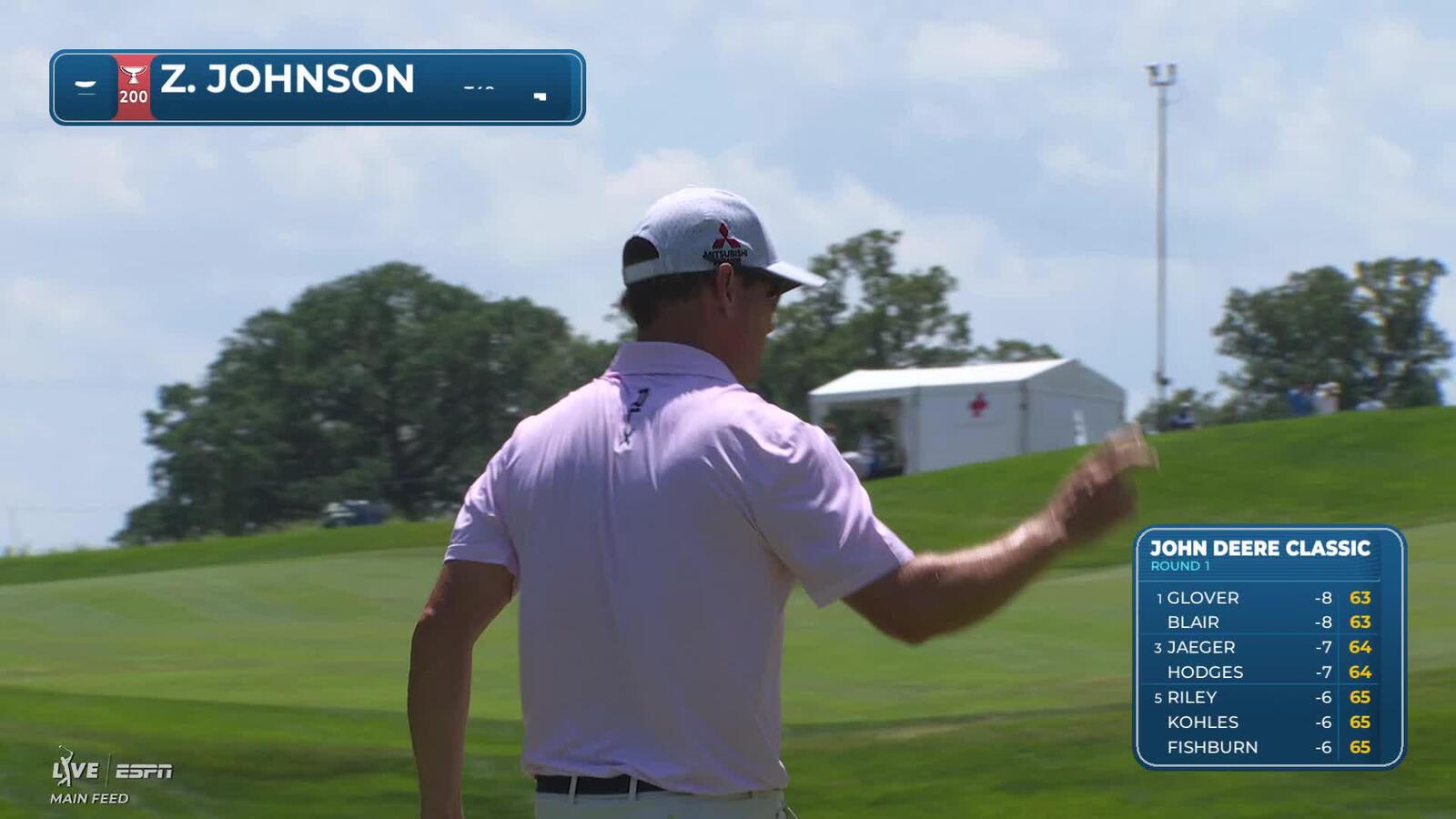 Zach Johnson's 167-yard approach sets up birdie on No. 5 at John Deere