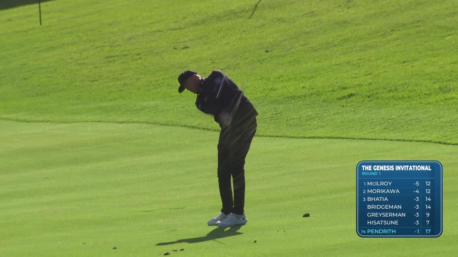 Taylor Pendrith makes birdie on No. 18 at The Genesis