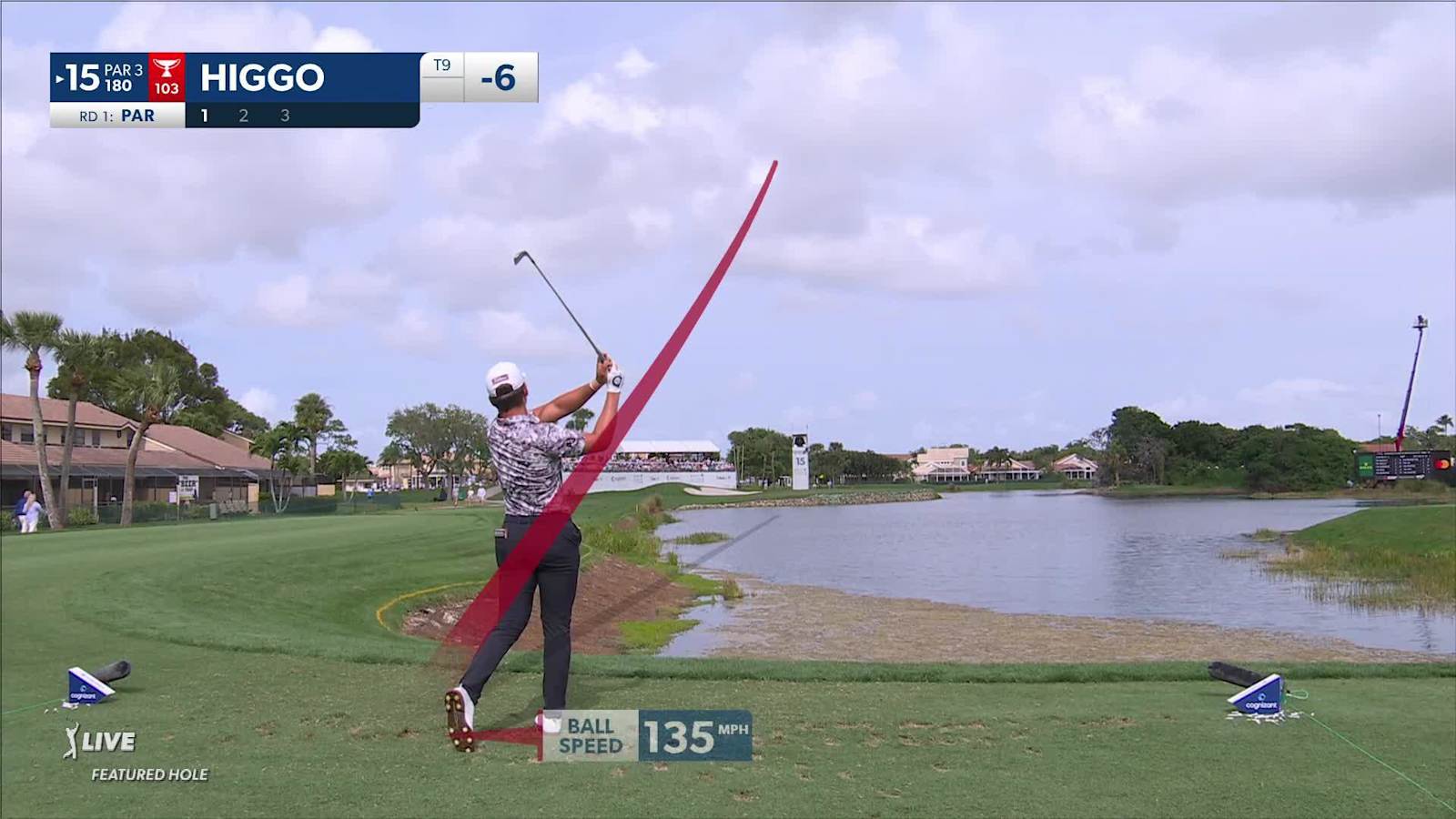 Garrick Higgo's unbelievable tee shot leads to a birdie at Cognizant Classic