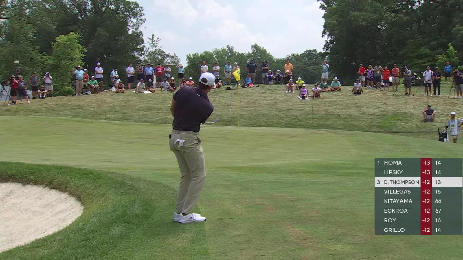 Davis Thompson pitches it close to set up birdie at John Deere