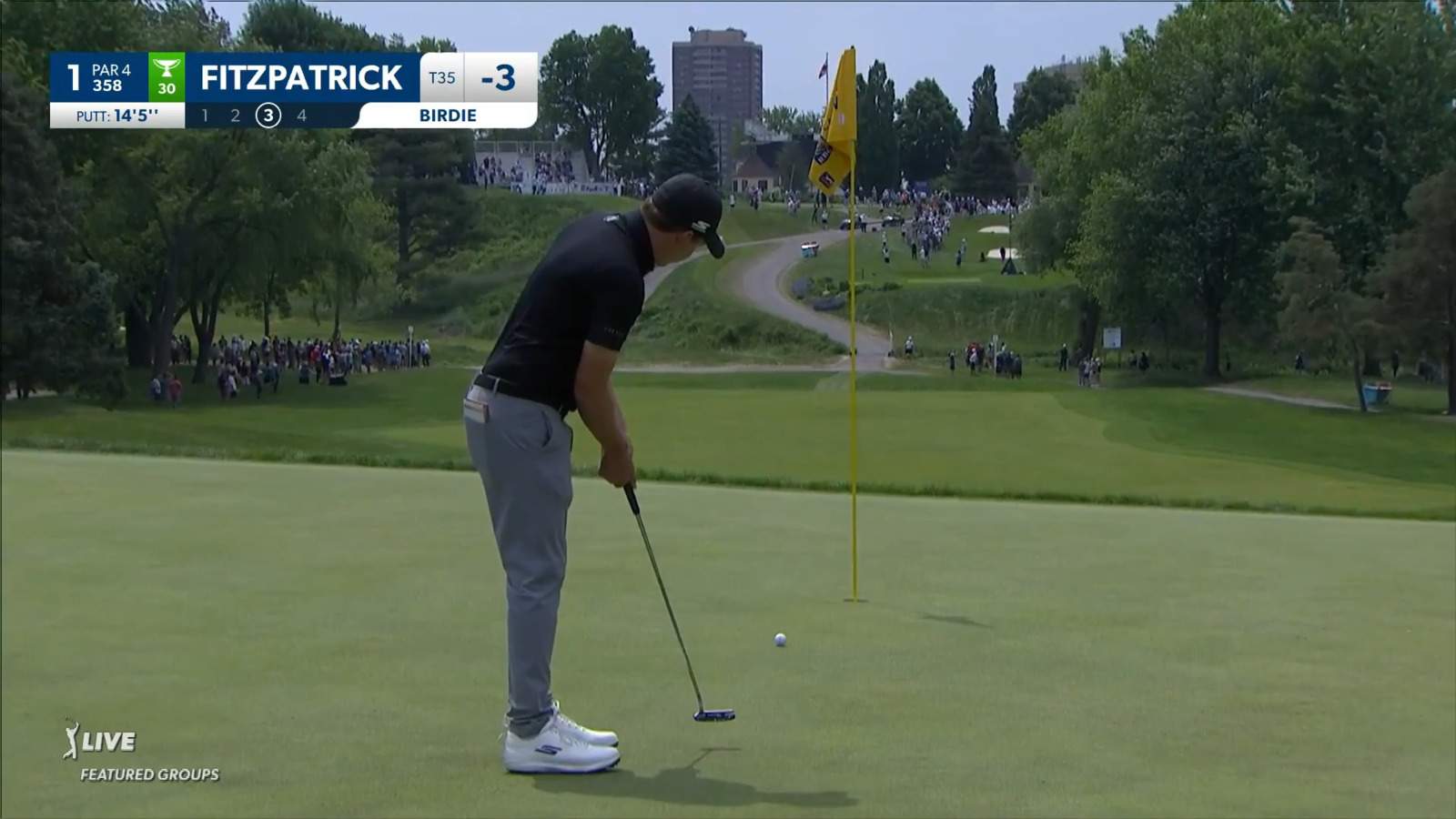 Matt Fitzpatrick holes 14-footer for birdie at RBC Canadian