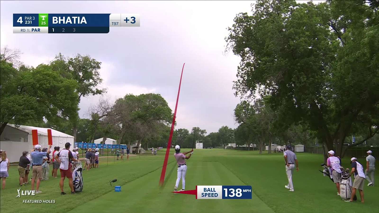 Akshay Bhatia uses nice tee shot to set up birdie at Charles Schwab