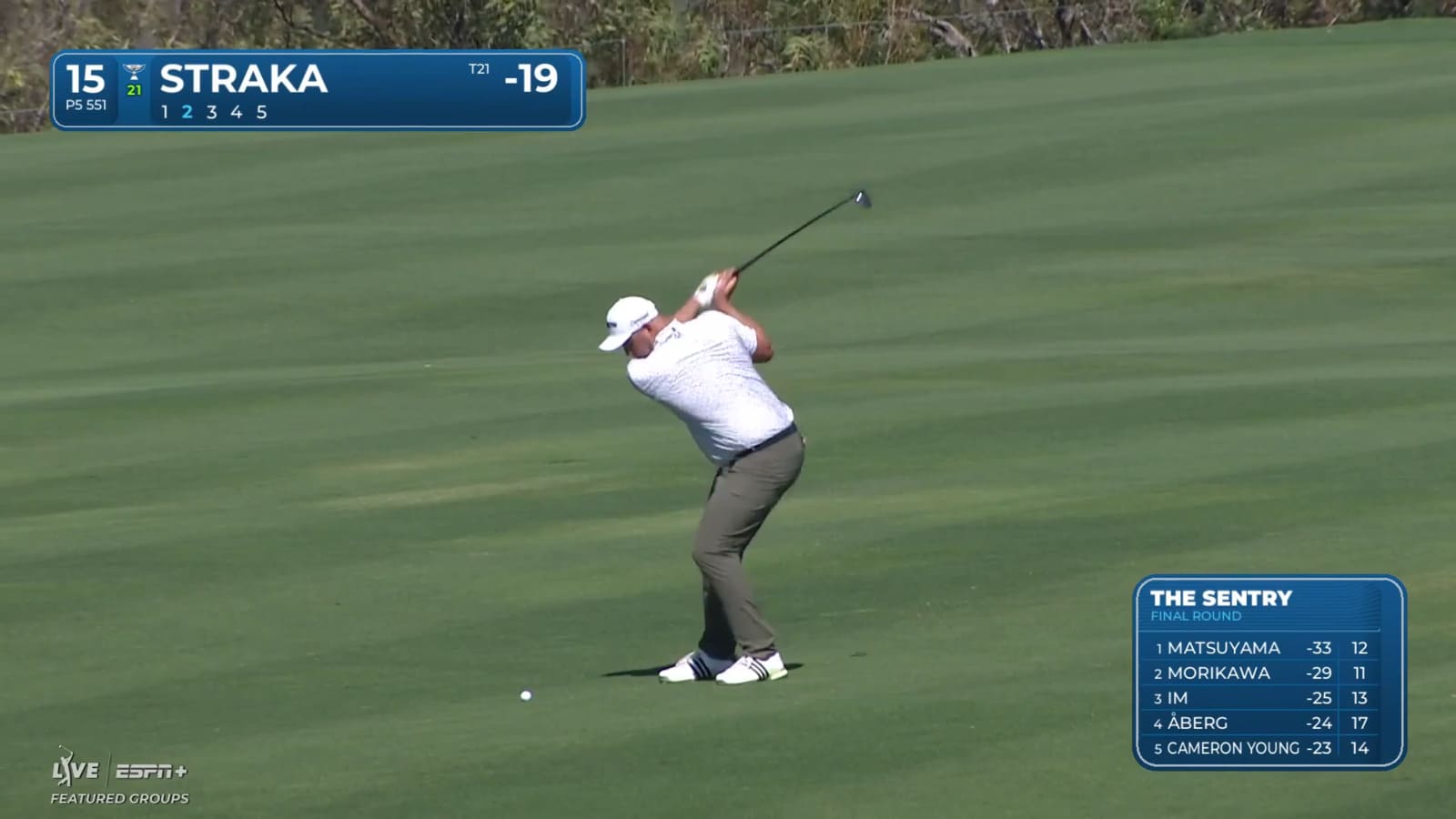 Sepp Straka goes for green in two to set up birdie at The Sentry