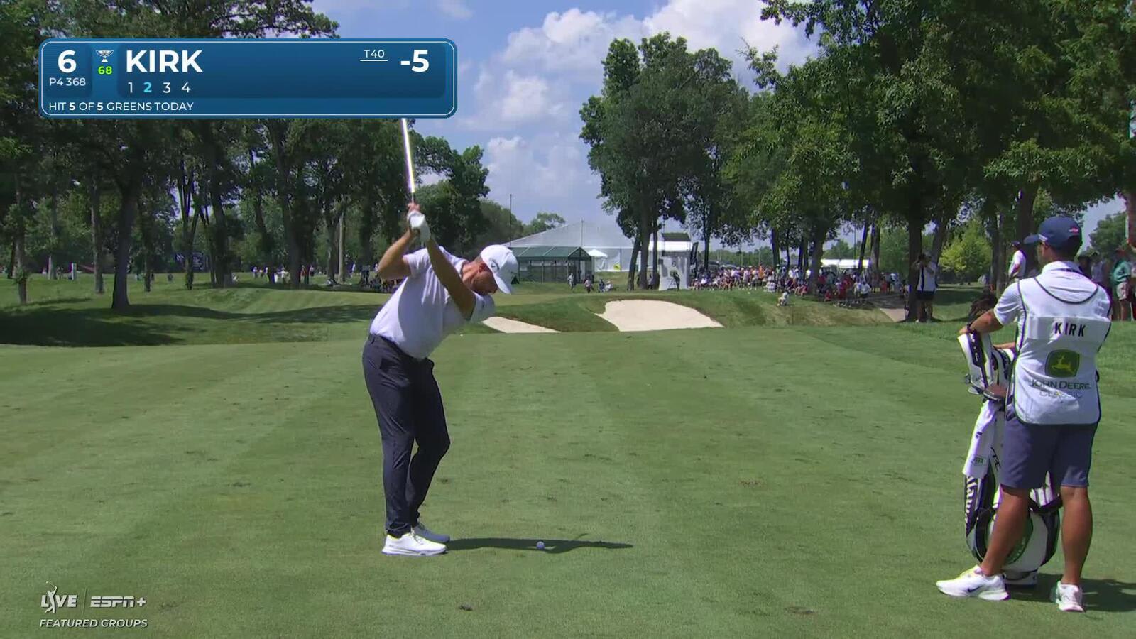 Chris Kirk's excellent tee shot leads to birdie at John Deere