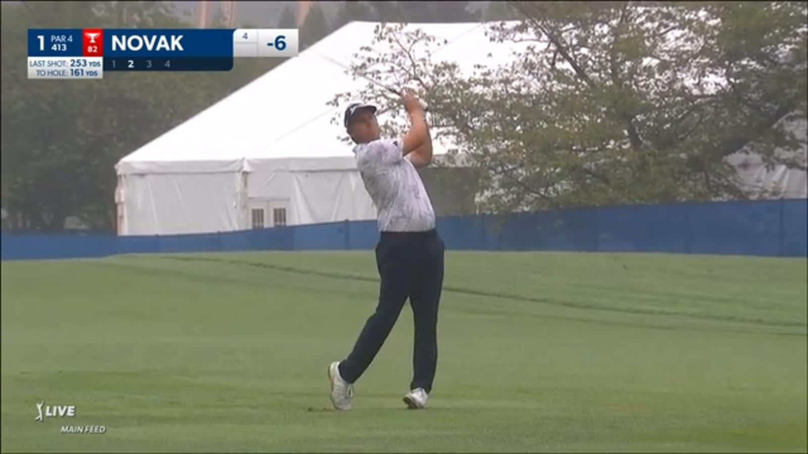 Andrew Novak's approach to 5 feet leads to birdie at Wyndham