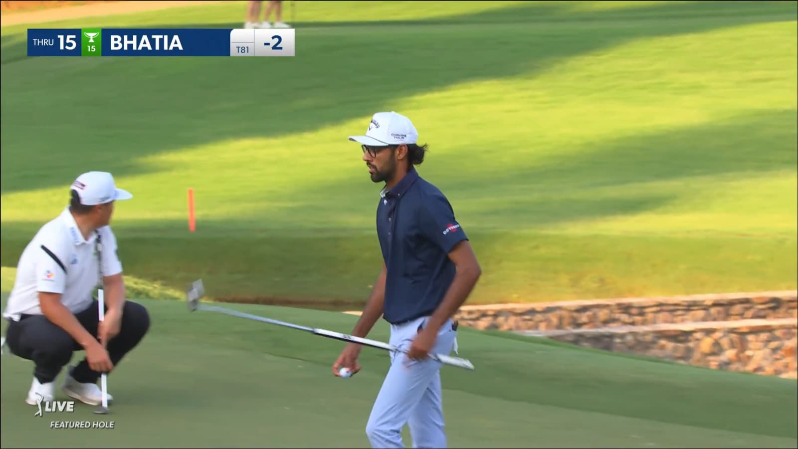 Akshay Bhatia makes birdie on No. 15 at Wyndham